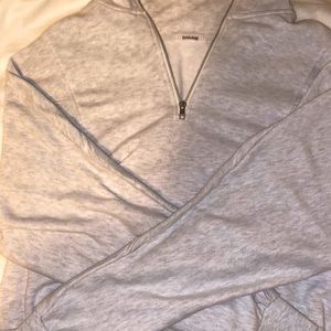 Dolman Sleeve Half Zip Sweater